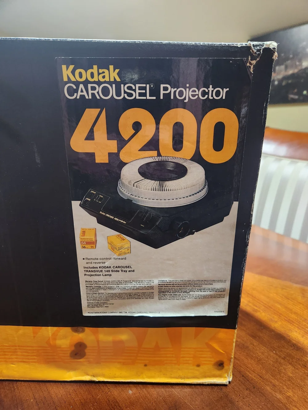 Kodak Carousel 4200 Black Slide Projector with Accessories